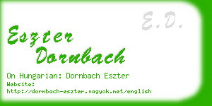 eszter dornbach business card